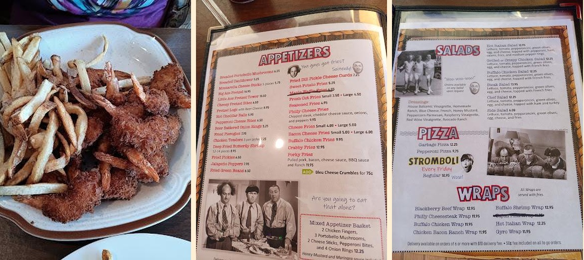 Stooges Pub & Grub Menu